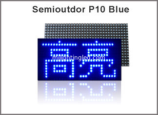 CINA modulo blu di alta luminosità P10 LED di 320*160mm 32*16pixels Semioutdoor, singolo messaggio di scorrimento dell'esposizione di LED di colore fornitore