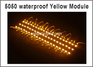 CINA 20pcs/lot impermeabile luminoso eccellente SMD 5050 un colore giallo IP65 di 3 moduli del LED ha condotto le lampade DC12V per il tabellone per le affissioni fornitore