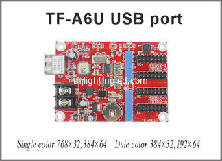 CINA TF-A6U USB Led Controller P10 Display Single &amp; Dual Color Control Card 768*32,384*64 Pixels Supporto per scheda a led fornitore