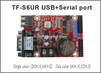CINA TF-S6UR USB e porta seriale singolo e doppio colore P10 Modulo di supporto LED Display di testo Asynchronous Led Control Card fornitore