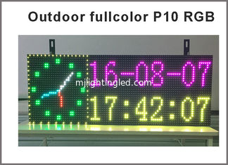 CINA Segnali a LED a colori pieni RGB programmabili P10 Smd Outdoor Led Scrolling Message Display Tempo Temperatura e data fornitore