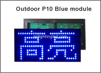 CINA modulo blu di 320*160mm 32*16pixels Semioutdoor LED P10, singolo messaggio di scorrimento dell'esposizione di LED di colore fornitore