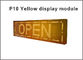 Moduli principale semi-all'aperto 320MM * 160MM 32 * di colore del monochrom di giallo del modulo dei moduli del pixel P10 pannello principale rosso 16 fornitore