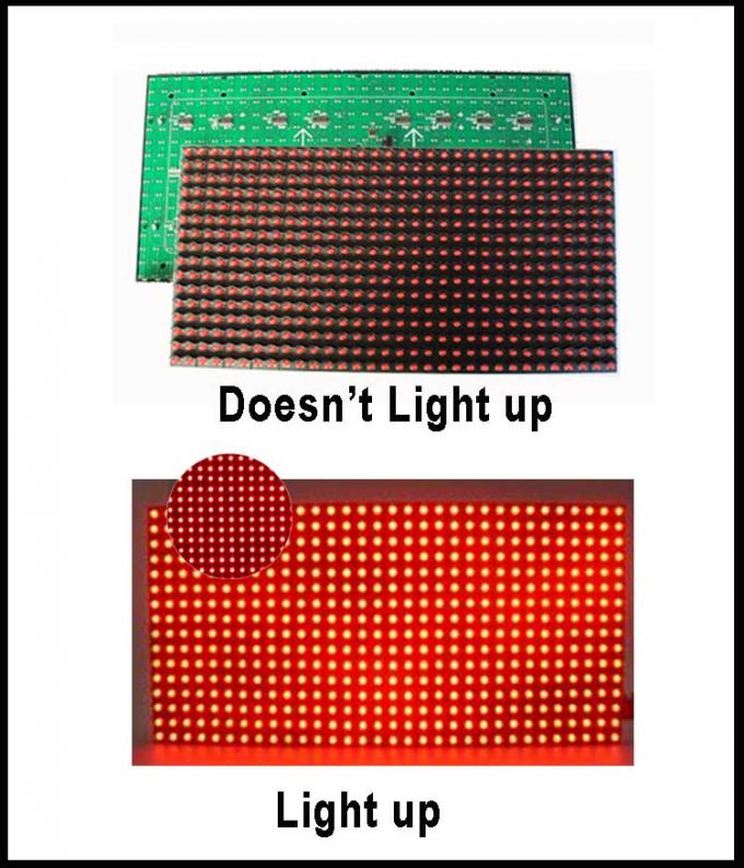 Modulo ROSSO dei pixel 32*16 P10 LED dei moduli 320*160mm della IMMERSIONE LED del pannello P10 di Semioutdoor LED