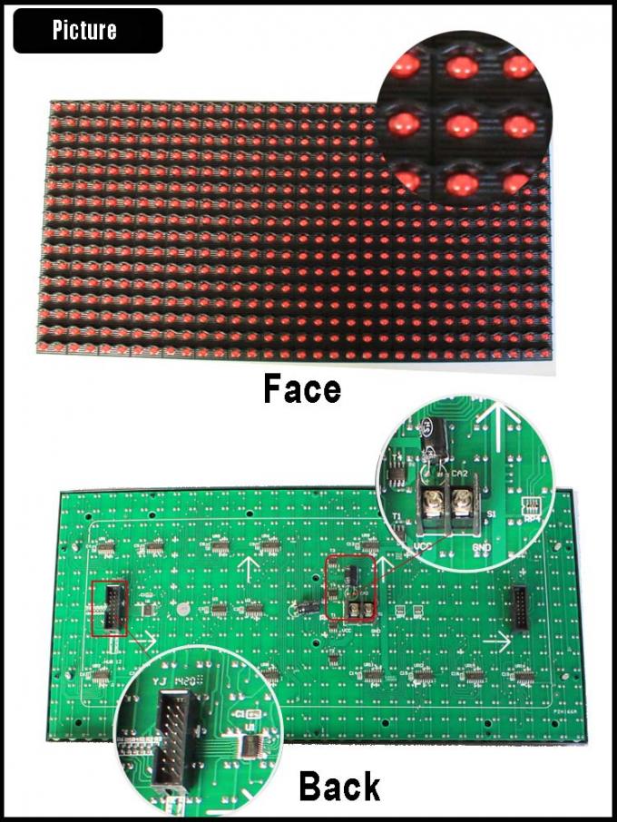 Modulo ROSSO dei pixel 32*16 P10 LED dei moduli 320*160mm della IMMERSIONE LED del pannello P10 di Semioutdoor LED