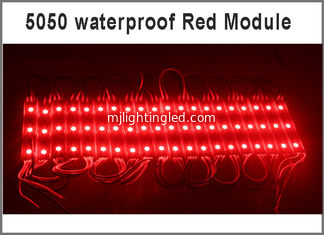 CINA 20pcs LED 5050 un modulo 12V di 3 LED impermeabilizzano i moduli principali rossi che si accendono per il segno della lampadina fornitore