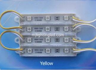 CINA 5050 Luce LED gialla 12V Moduli pixel 3LED Giallo colore IP65 Lampade a LED DC12V Per cartellone fornitore