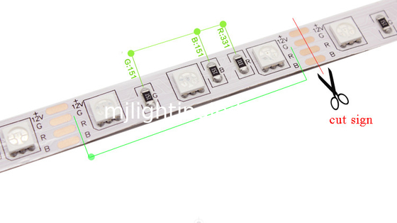 60led 5050 RGB luce a led telecomando 12V/24V colore variabile KTV decorazione nastro luce fornitore