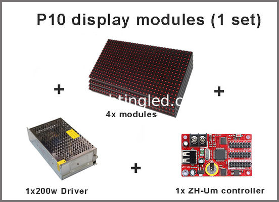 Moduli di visualizzazione LED Semioutdoor RED P10 320*160mm 32*16 pixel Display di informazione pubblica fornitore