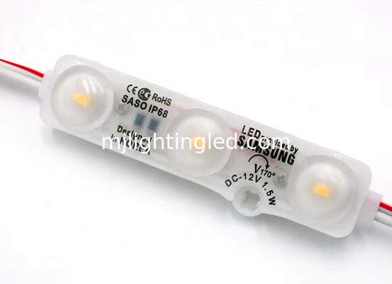 5730 3 LED Modulo di luce 1.5W Iniezione 6818 LED Modulo di luce 12V con lenti fornitore