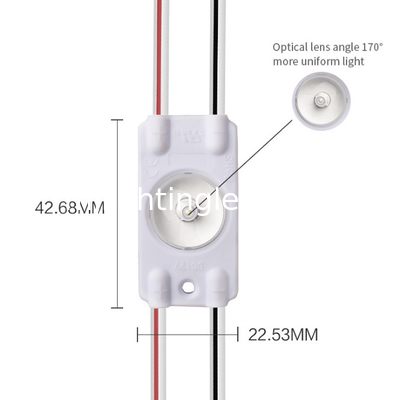 12V 43x23mm 1 Modulo LED Luce con Lenz Casella luminosa impermeabile Moduli di segnale pubblicitario fornitore