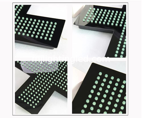 Farmacia LED Cross Light Sign Billboard 60cm Indoor Cross Display Sign rosso verde Blu Giallo Bianco colore fornitore