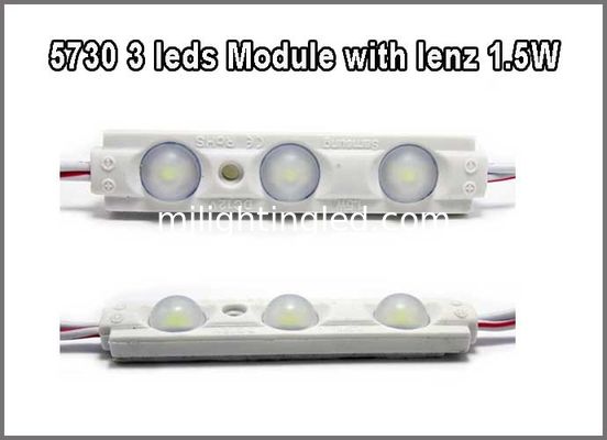 5730 3W LED Modulo 12V Rosso Verde Blu Giallo Bianco Rosa Con Lenti A 160° Per Light Box fornitore