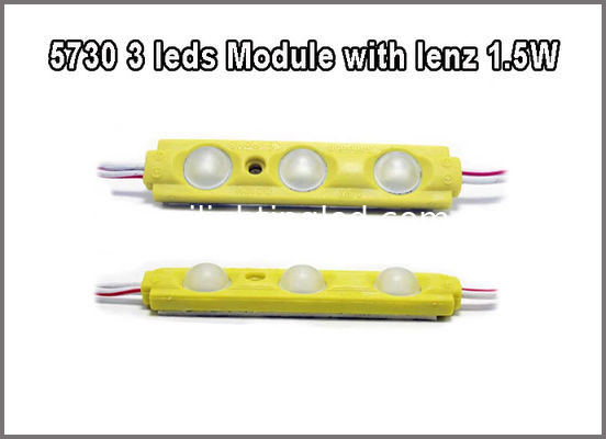 5730 3W LED Modulo 12V Rosso Verde Blu Giallo Bianco Rosa Con Lenti A 160° Per Light Box fornitore