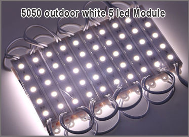 Moduli SMD 5050 a 5 led Modulo di retroilluminazione a LED impermeabile per lettere DC12V 1.2W 5 Led 75mm*12mm 20pcs/String