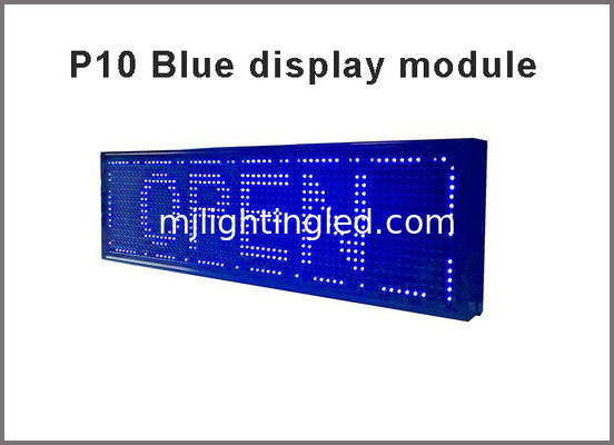 Modulo del LED P10, luce blu della pubblicità del singolo di colore di LED dell'esposizione messaggio di scorrimento