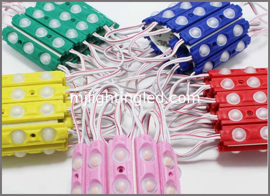 5730 3W hanno condotto il rosa bianco giallo verde blu rosso dei modoles del modulo 12V 3leds con 160degree lenz per la scatola leggera